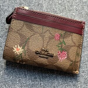 Coach Mini Skinny ID Case/Card Holder in Signature Canvas Wildflower Print